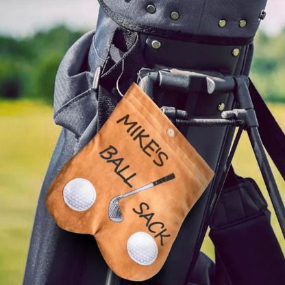 Custom Golf Balls Sack Personalized Name Ball Bag Tee Holder Set