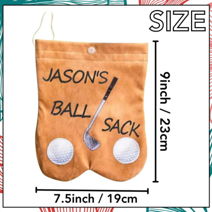 Custom Golf Balls Sack Personalized Name Ball Bag Tee Holder Set