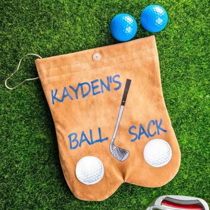 Custom Golf Balls Sack Personalized Name Ball Bag Tee Holder Set