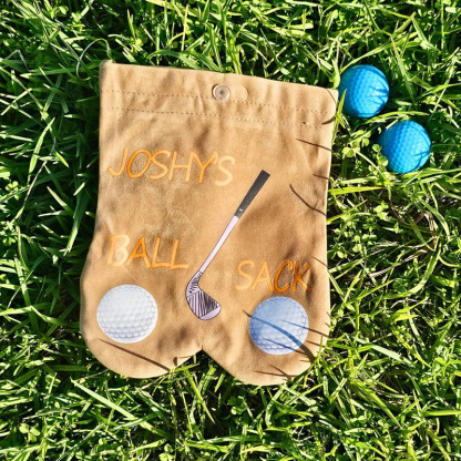 Custom Golf Balls Sack Personalized Name Ball Bag Tee Holder Set