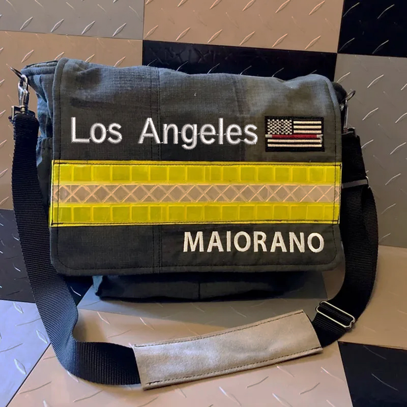 Embroidery Firefighter duffle bag Personalized Messenger Bag