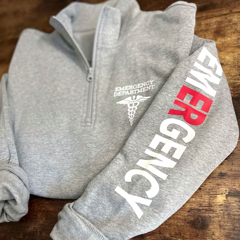 Emergency Department Sweatshirt ER Nurse pullover Jacket