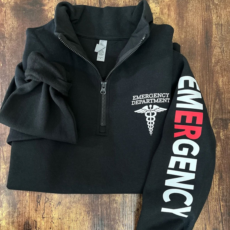 Emergency Department Sweatshirt ER Nurse pullover Jacket