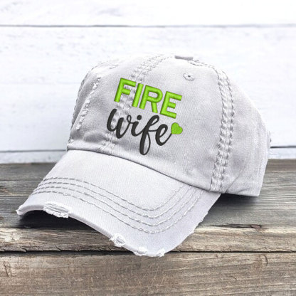 Fire Wife Hat Firefighter Support Baseball Cap