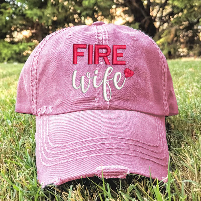 Fire Wife Hat Firefighter Support Baseball Cap