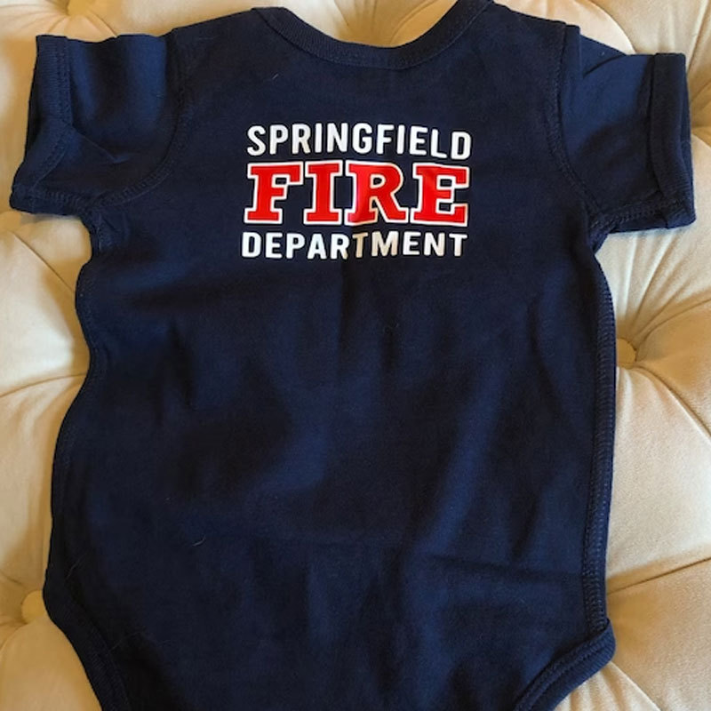 Firefighter Infant Bodysuit Shirt and Hoodie Personalized Name Fire Department