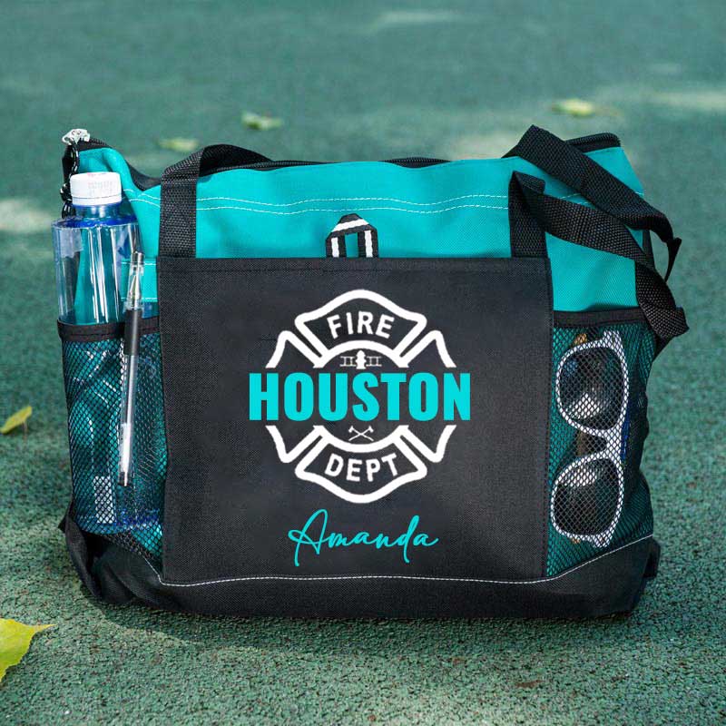 Maltese Cross Firefighter Custom Your City and Name Tote Bag