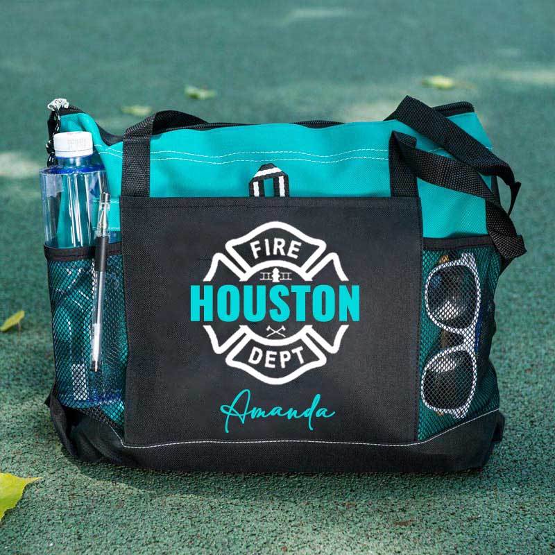Maltese Cross Firefighter Custom Your City and Name Tote Bag