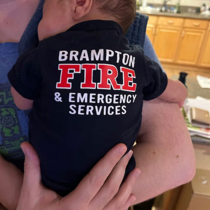 Firefighter Infant Bodysuit Shirt and Hoodie Personalized Name Fire Department