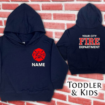 Firefighter Infant Bodysuit Shirt and Hoodie Personalized Name Fire Department