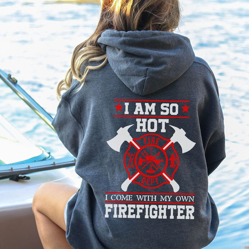 Firefighter Wife Hoodie Walk The Line Sweatshirt