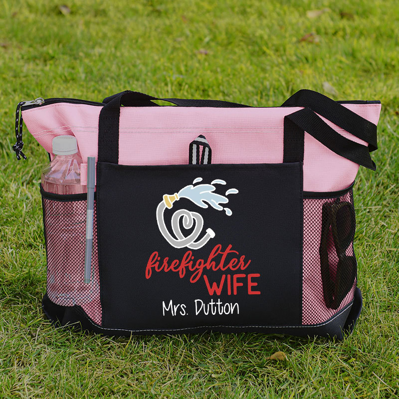 Firefighter's Wife Personalized Tote Bag