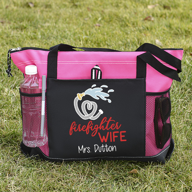 Firefighter's Wife Personalized Tote Bag