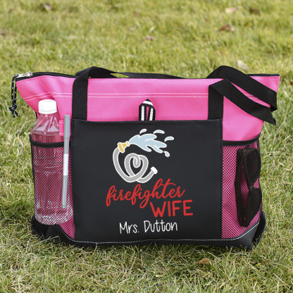 Firefighter's Wife Personalized Tote Bag