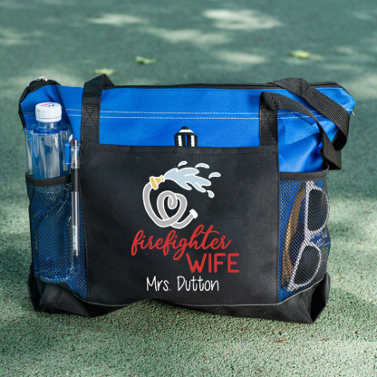 Firefighter's Wife Personalized Tote Bag