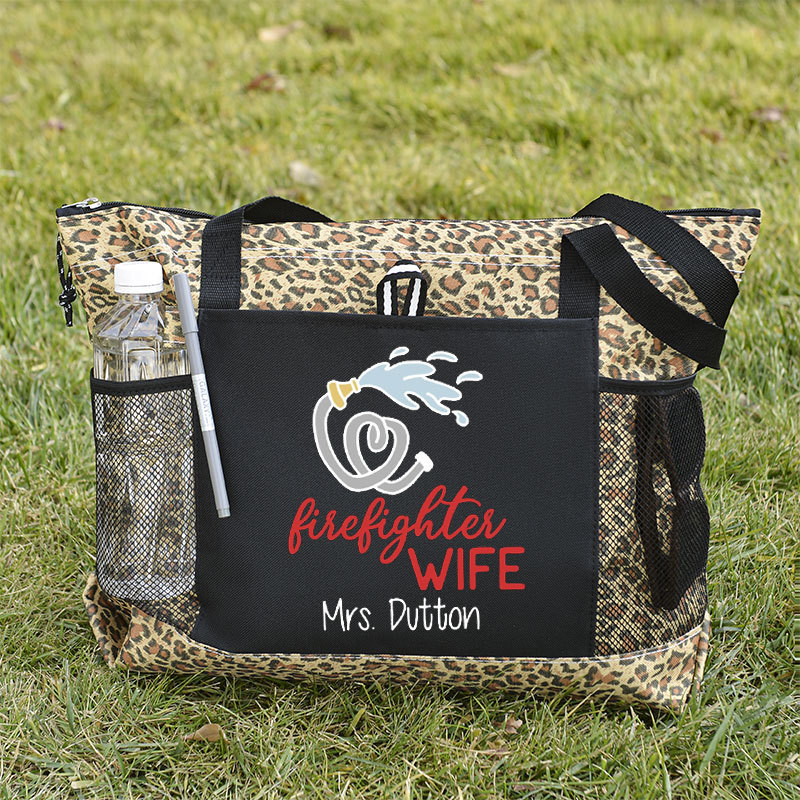 Firefighter's Wife Personalized Tote Bag