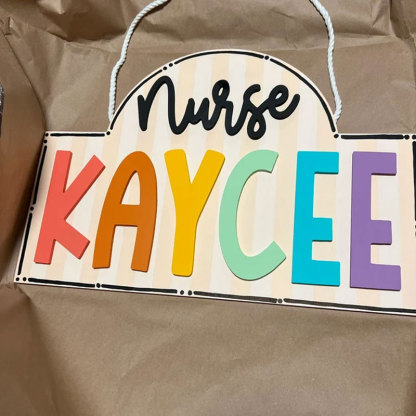 Custom Teacher Door Hanger Classroom Sign Door Decor