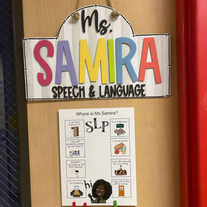 Custom Teacher Door Hanger Classroom Sign Door Decor