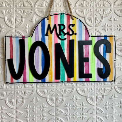 Custom Teacher Door Hanger Classroom Sign Door Decor