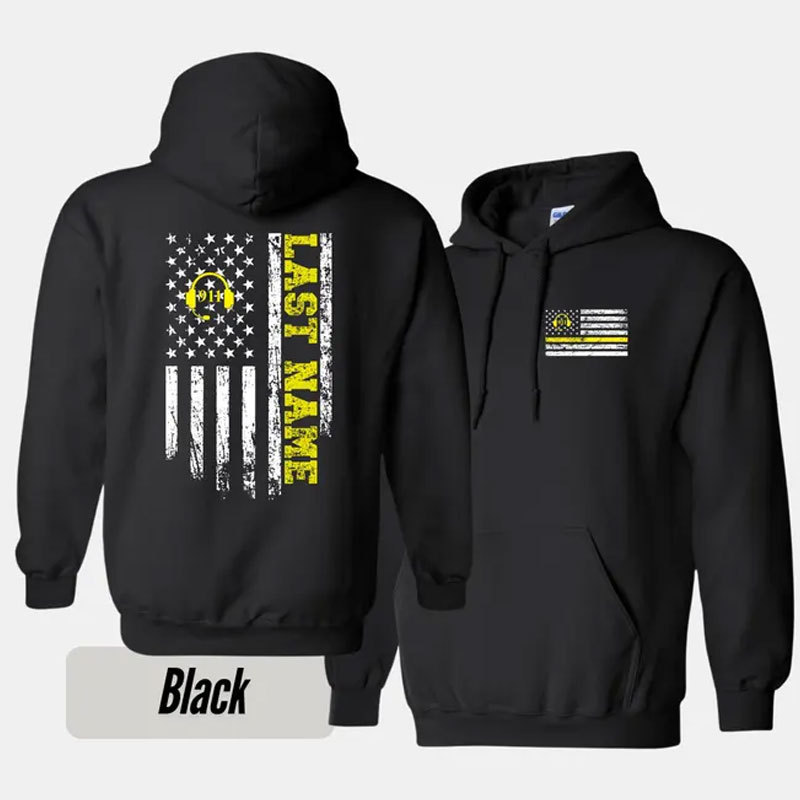 Custom Dispatcher Sweatshirt, Thin Gold Line Pullover Hoodie