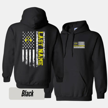Custom Dispatcher Sweatshirt, Thin Gold Line Pullover Hoodie