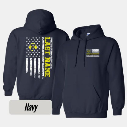 Custom Dispatcher Sweatshirt, Thin Gold Line Pullover Hoodie