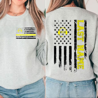 Custom Dispatcher Sweatshirt, Thin Gold Line Pullover Hoodie