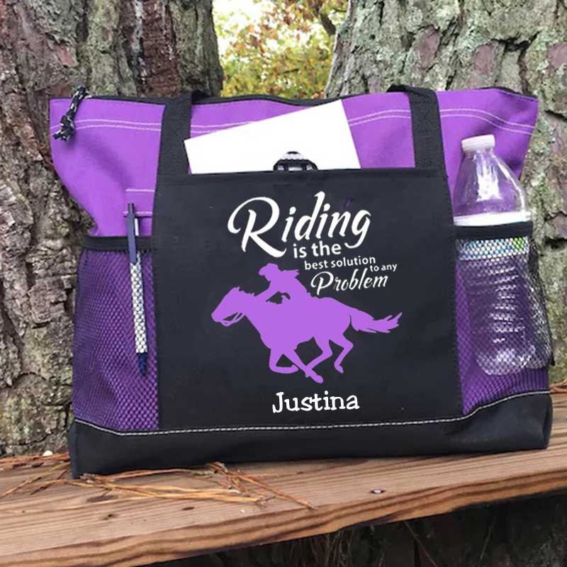 Horse Riding Is The Best Solution Personalized Tote Bag