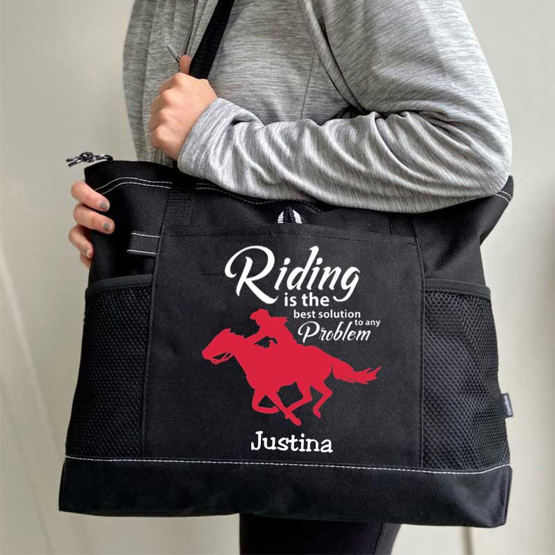 Horse Riding Is The Best Solution Personalized Tote Bag