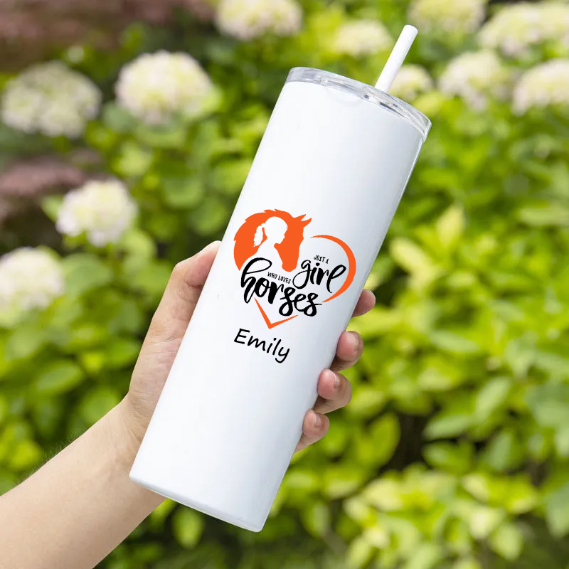 Just a Girl Who Loves Horses - 12oz 20oz Tumbler