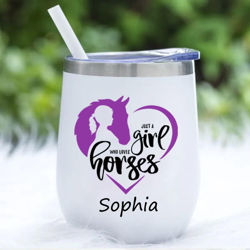 Just a Girl Who Loves Horses - 12oz 20oz Tumbler