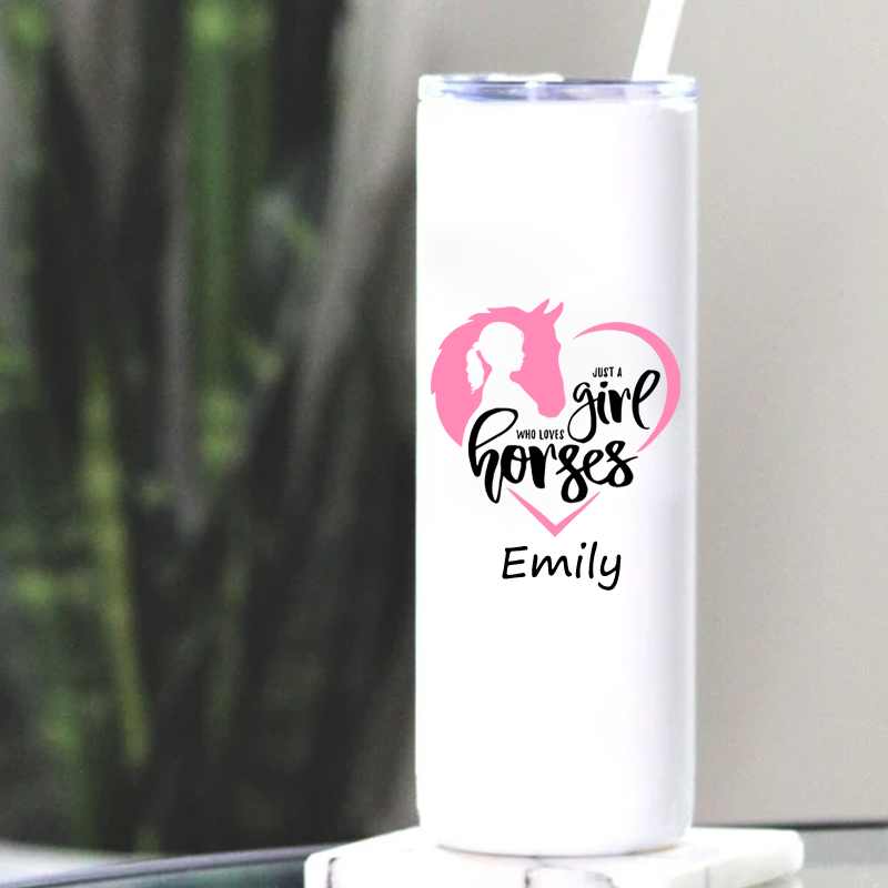 Just a Girl Who Loves Horses - 12oz 20oz Tumbler