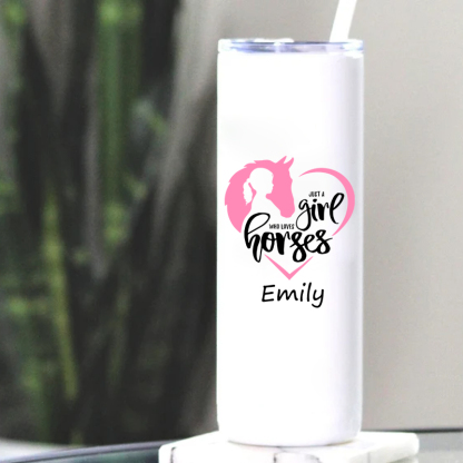 Just a Girl Who Loves Horses - 12oz 20oz Tumbler