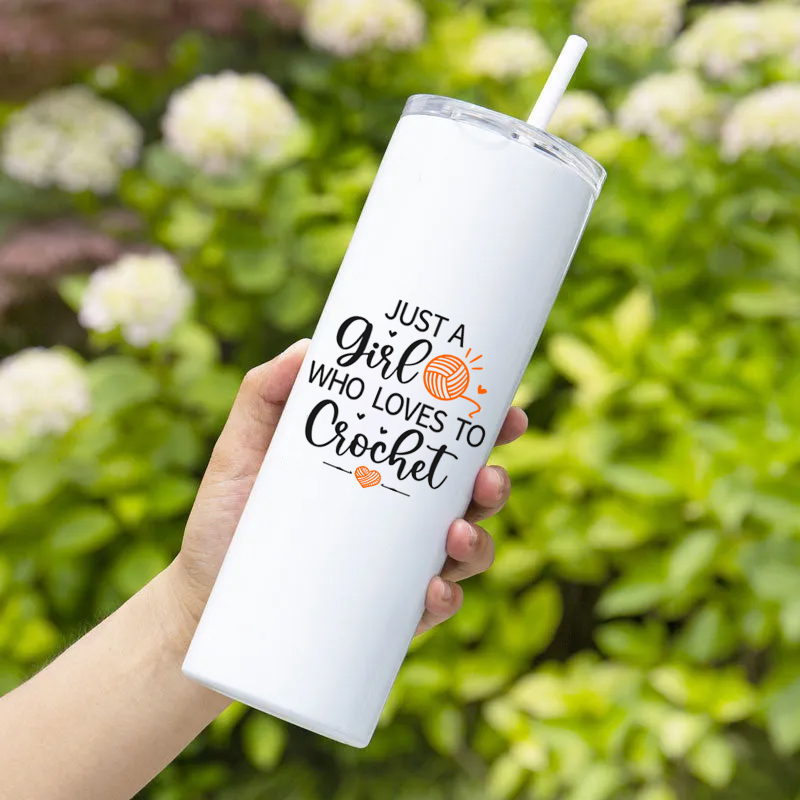 Just a Girl Who Loves to Crochet 12oz 20oz Tumbler