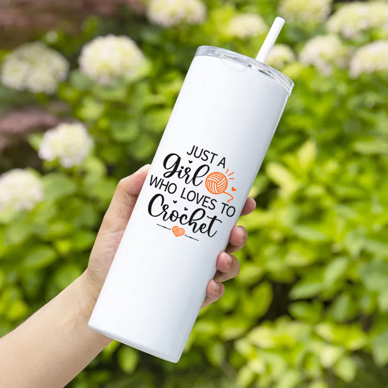 Just a Girl Who Loves to Crochet 12oz 20oz Tumbler