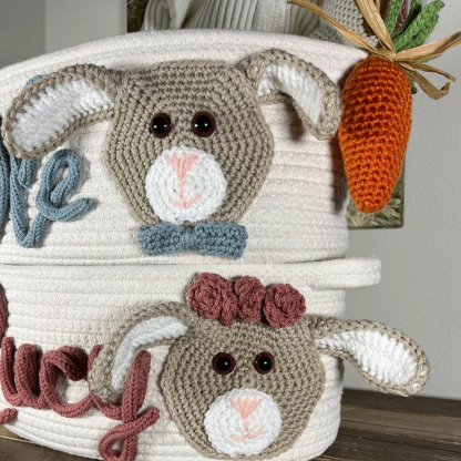 Large Easter Basket Customized Bunny Basket