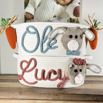 Large Easter Basket Customized Bunny Basket