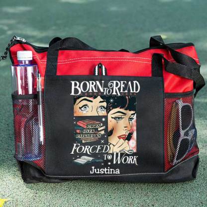 Born To Read Bookish Comfort Colors Tote Bag, Custom Funny Reader Bag