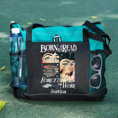 Born To Read Bookish Comfort Colors Tote Bag, Custom Funny Reader Bag