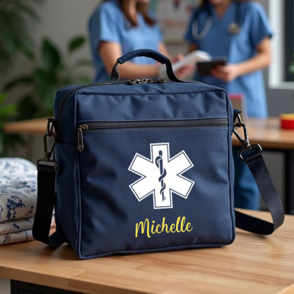 Personalized EMT Paramedic Handbag and Crossbody 2 in 1 Tote Bag