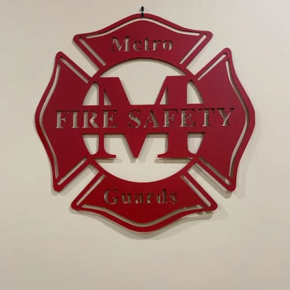 Personalized Firefighter Metal Sign, First Responder Gift