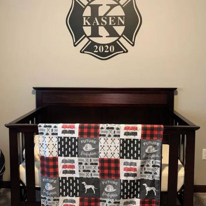 Personalized Firefighter Metal Sign, First Responder Gift