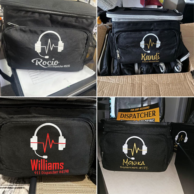 Custom 911 Dispatcher Lunch Bag, EMD Lunch Bag