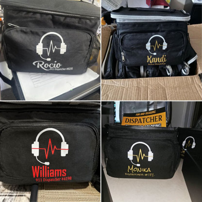 Custom 911 Dispatcher Lunch Bag, EMD Lunch Bag