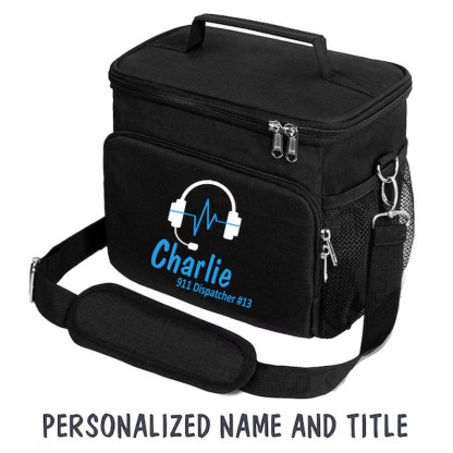 Custom 911 Dispatcher Lunch Bag, EMD Lunch Bag
