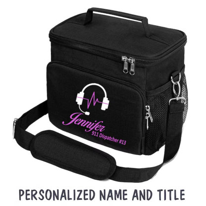 Custom 911 Dispatcher Lunch Bag, EMD Lunch Bag