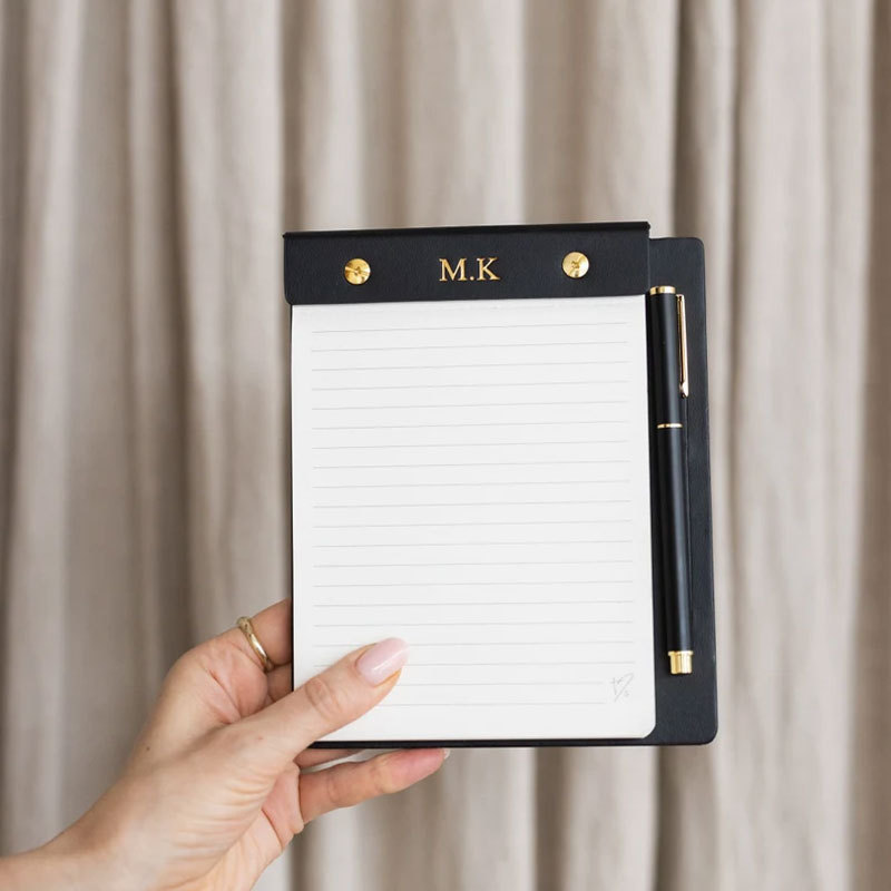 Personalized Gold Stamping Monogram Refillable Notepad Set for Medical Worker