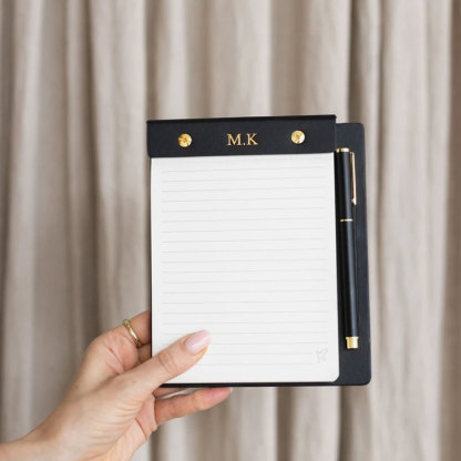 Personalized Gold Stamping Monogram Refillable Notepad Set for Medical Worker
