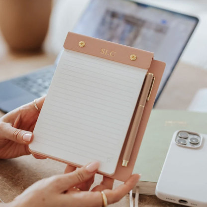 Personalized Gold Stamping Monogram Refillable Notepad Set for Medical Worker