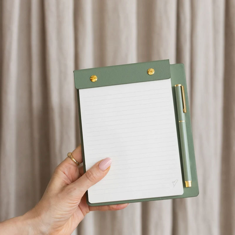Personalized Gold Stamping Monogram Refillable Notepad Set for Medical Worker